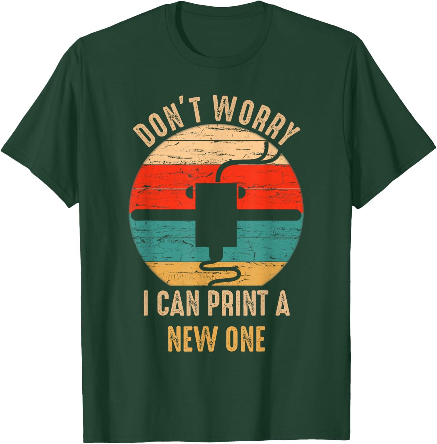 Vintage Retro 3D Printer Gift for Geeks T-Shirt - T-Shirt | Forest