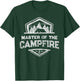 MASTER of CAMPFIRE Hiking King Camping Life Camp Leader T-Shirt - T-Shirt | Forest