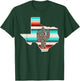 Texas State Pride Leopard Cactus Serape print Turquoise T-Shirt - T-Shirt | Forest