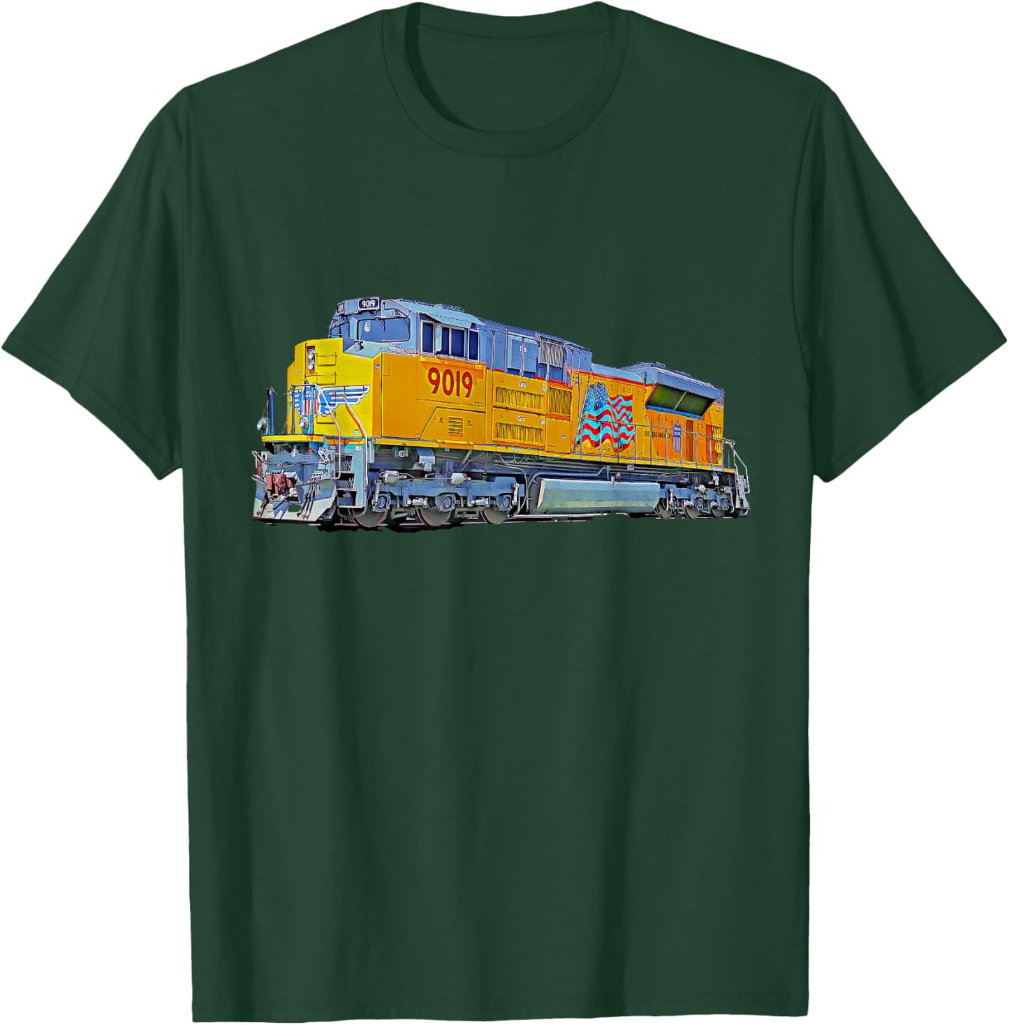 Freight Train Union Pacific Engine T-Shirt - T-Shirt | Forest