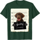 Chocolate lab Labrador Dog Mug Shot Bad Dog With Guilty T-Shirt - T-Shirt | Forest