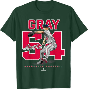 Number and Portrait Sonny Gray Minnesota MLBPA T-Shirt - T-Shirt | Forest
