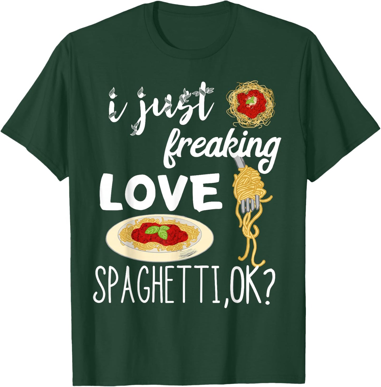 Italian Spaghetti Italian Pasta Noodle Love Chef T-Shirt - T-Shirt | Forest