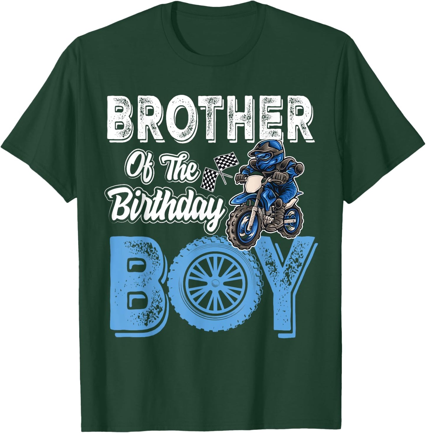 Brother of the Birthday Boy Dirt Bike B-day motocross Party T-Shirt - T-Shirt | Forest