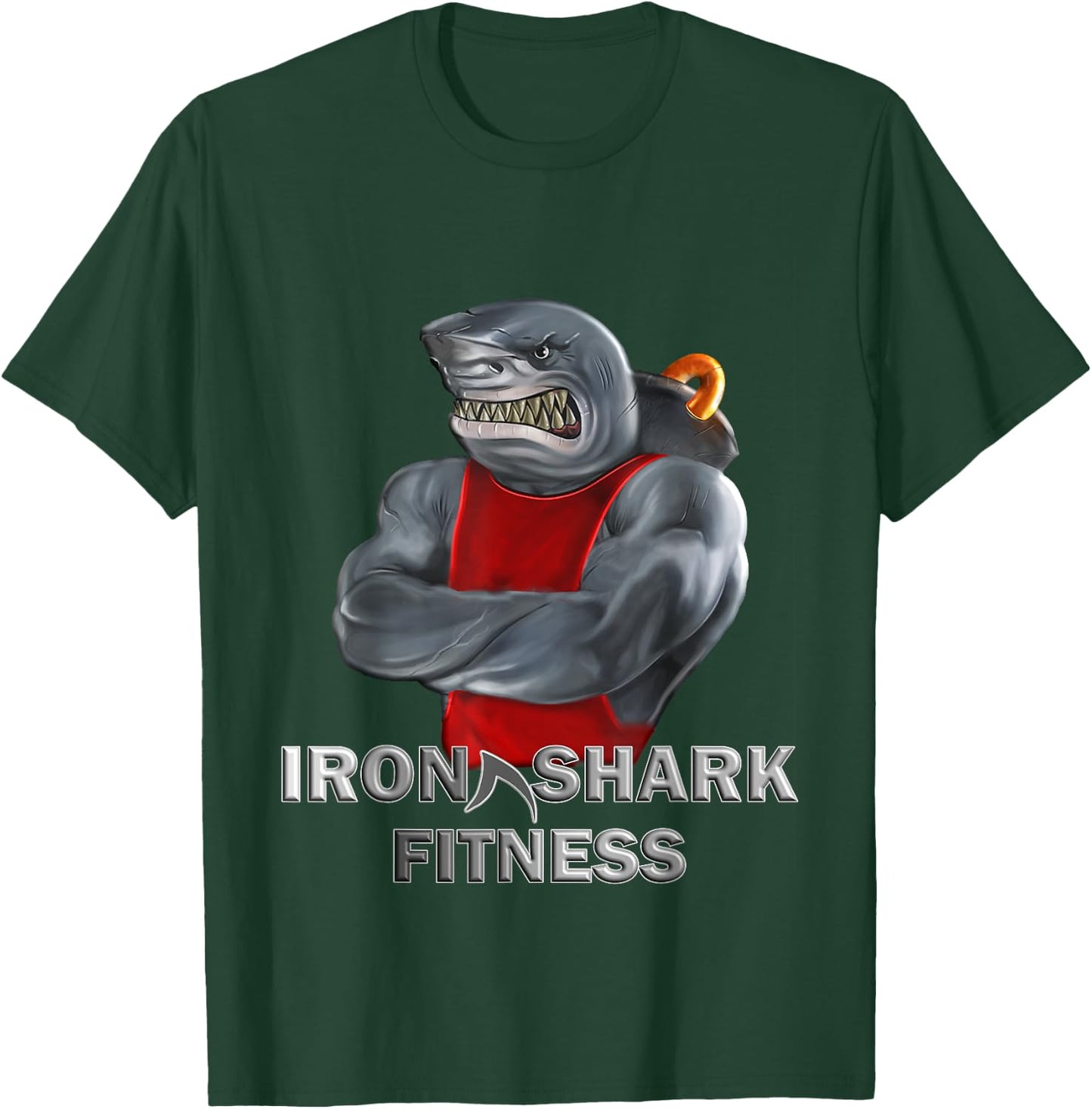 Iron Shark Fitness GYM Bodybuilding Kraft Training T-Shirt - T-Shirt | Forest