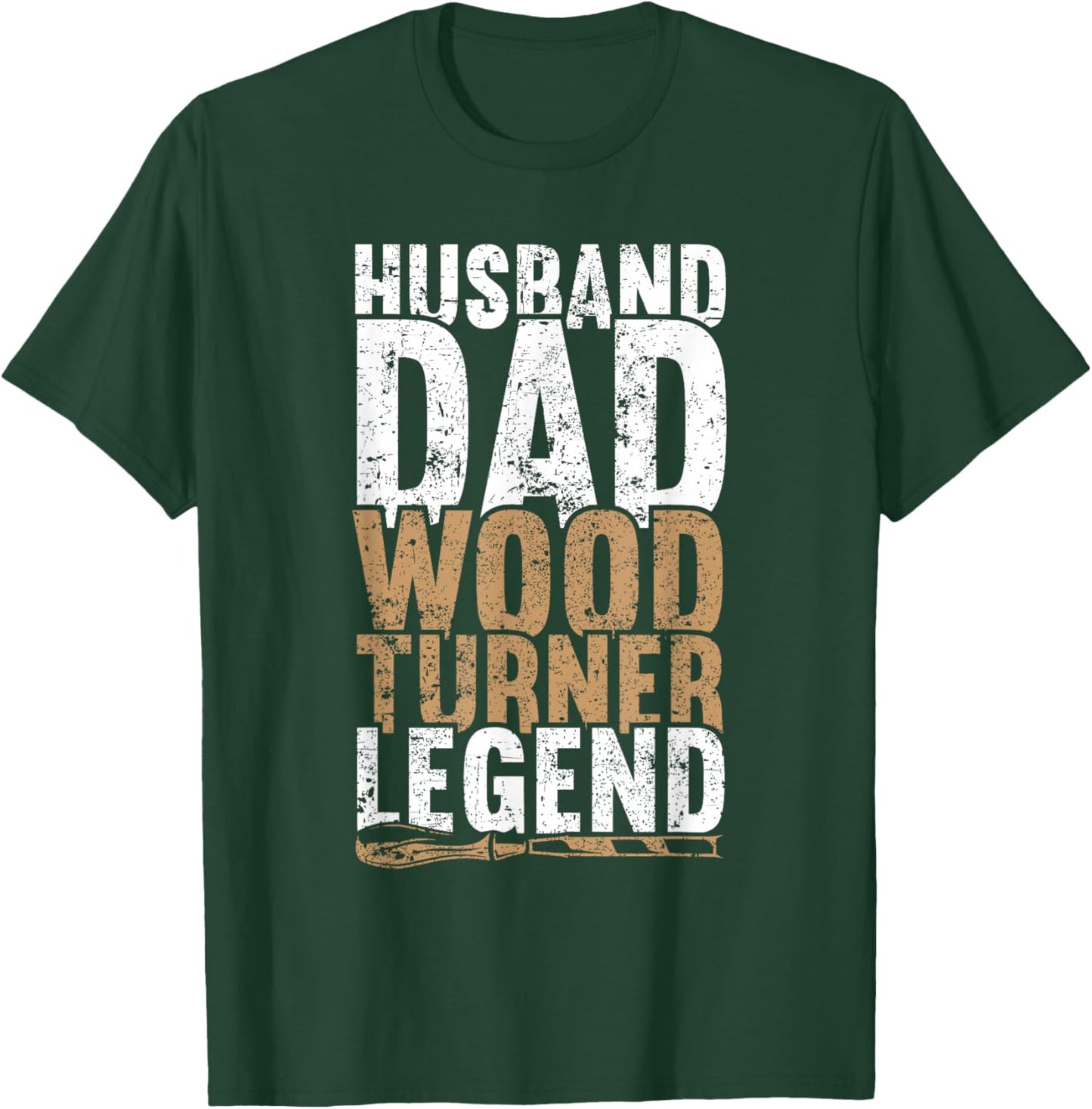Husband Dad Wood Turner Legend Father's Day Fun Woodturning T-Shirt - T-Shirt | Forest