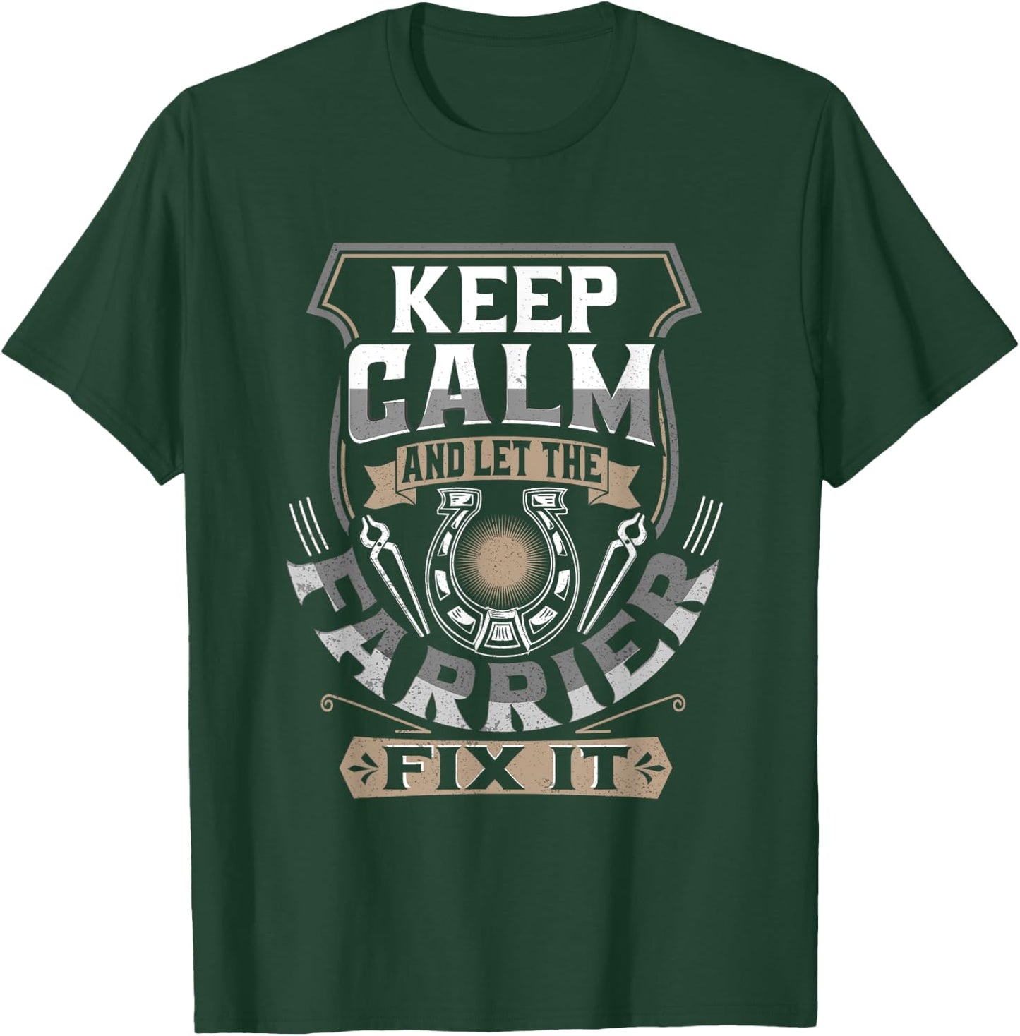 Farrier Gifts Horse Maintenance Horse Shoeing Farrier T-Shirt - T-Shirt | Forest