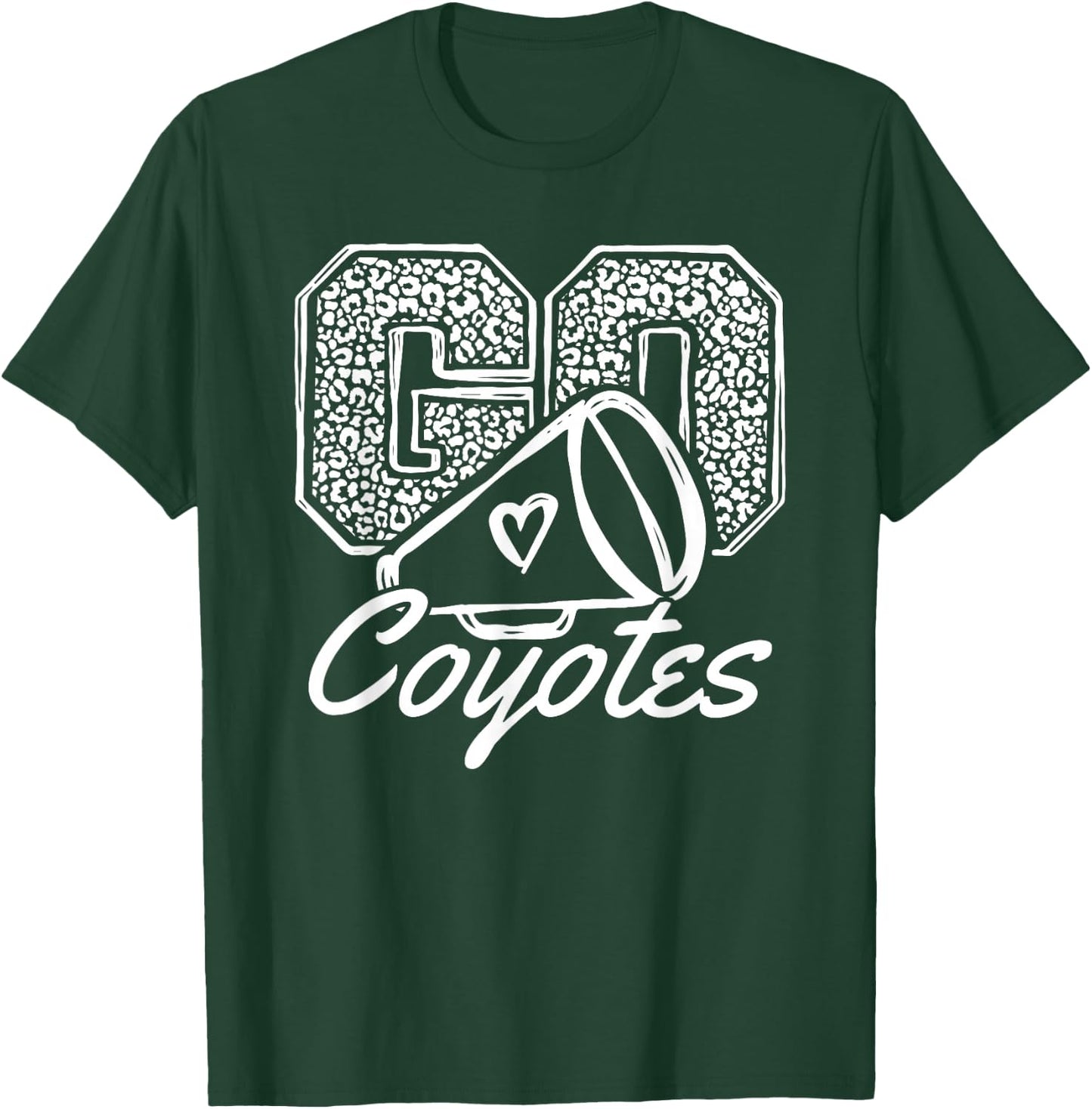 Go Cheer Coyotes Sports Name Gifts Men Women Boy Girl T-Shirt - T-Shirt | Forest