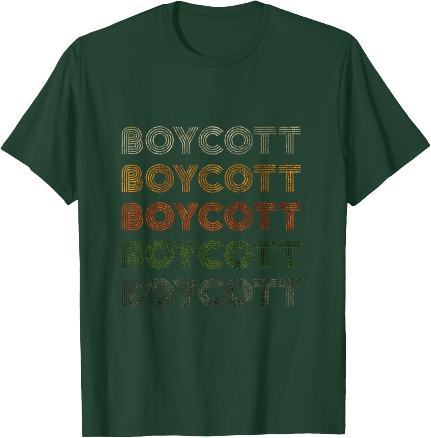 Love Heart Boycott Grunge Vintage Style Black Boycott T-Shirt - T-Shirt | Forest