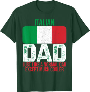 Vintage Italian Dad Italy Flag Design For Father's Day T-Shirt - T-Shirt | Forest