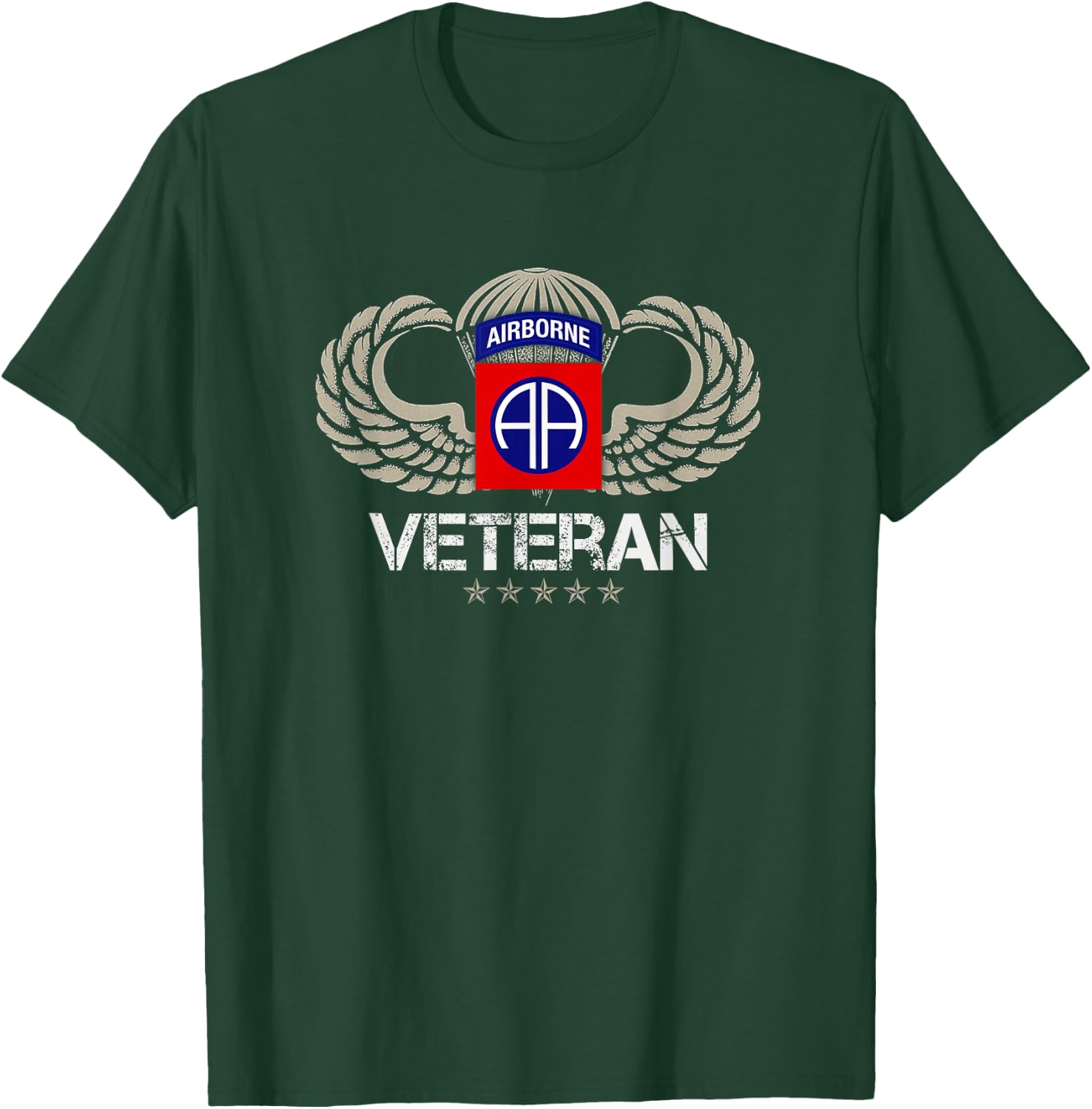 82nd Airborne Paratrooper Veteran Veterans Day T-Shirt - T-Shirt | Forest