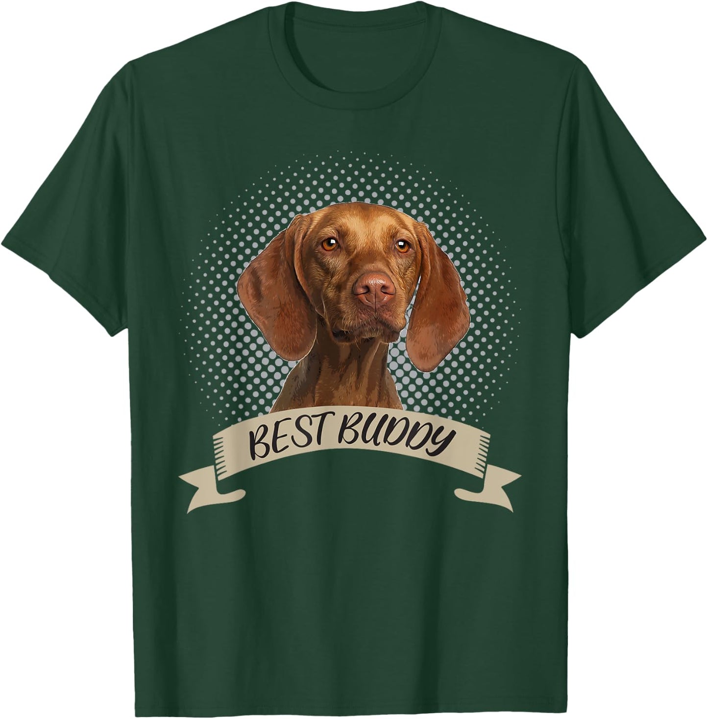 Short Haired Hungarian Magyar Vizsla Best Buddy Portrait T-Shirt - T-Shirt | Forest