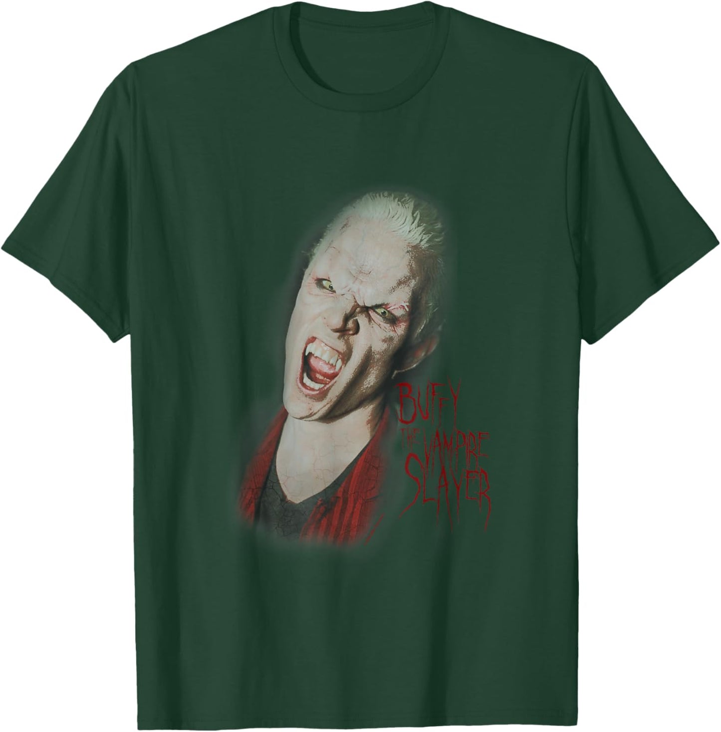 Buffy The Vampire Slayer Spike Vampire Face Closeup Vintage T-Shirt - T-Shirt | Forest