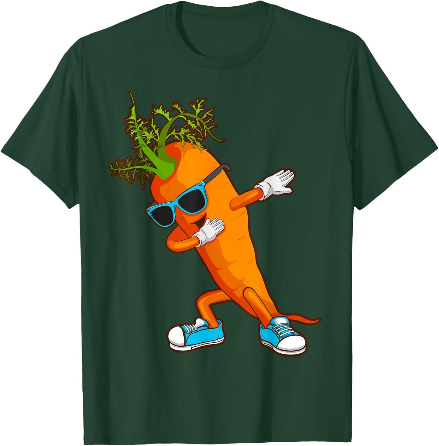 Funny Dabbing Carrot Gift | Cute Vegetable Lover Men Women T-Shirt - T-Shirt | Forest