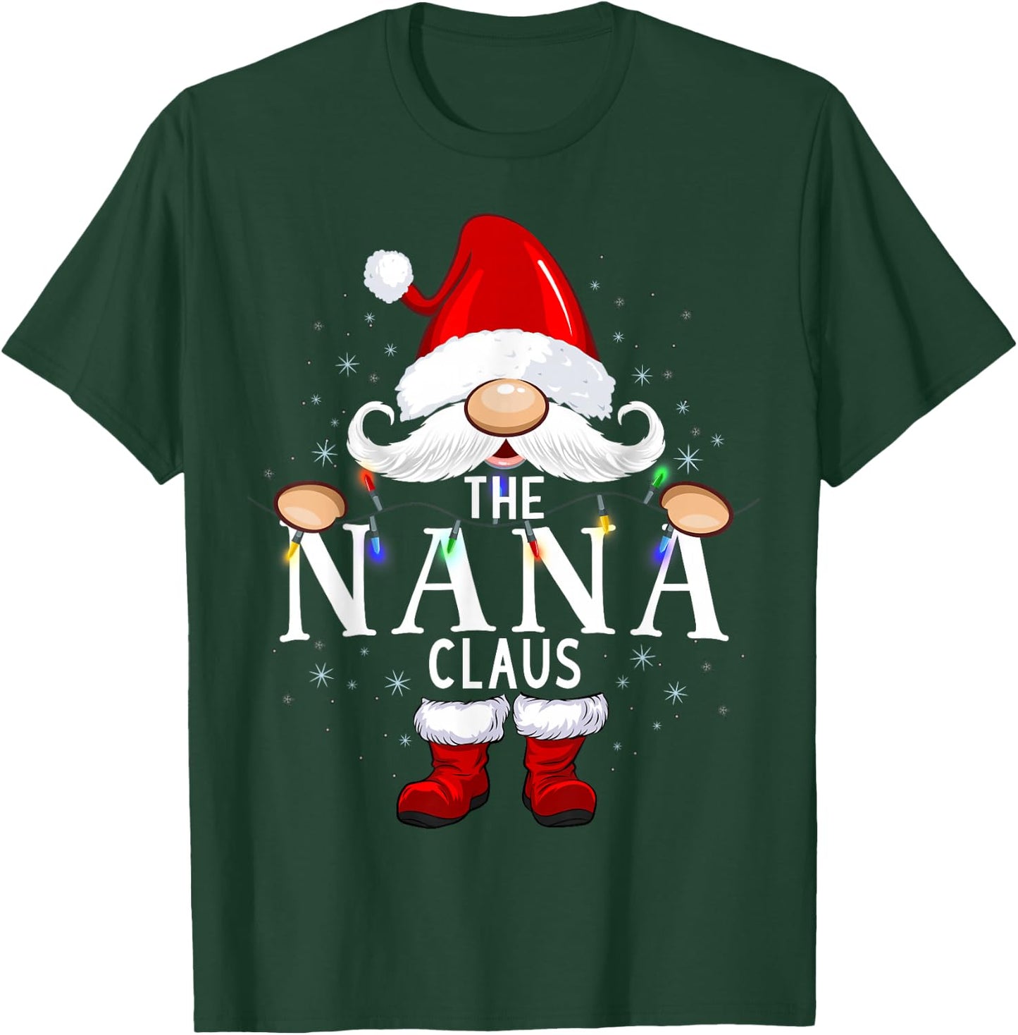 The Nana Claus Christmas Matching Pajama T-Shirt - T-Shirt | Forest