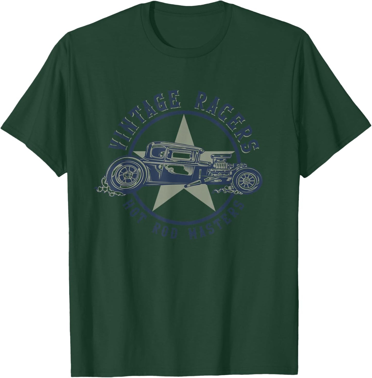 Hot Rod Vintage Racers Hotrod Masters Classic Oldschool Cars T-Shirt - T-Shirt | Forest