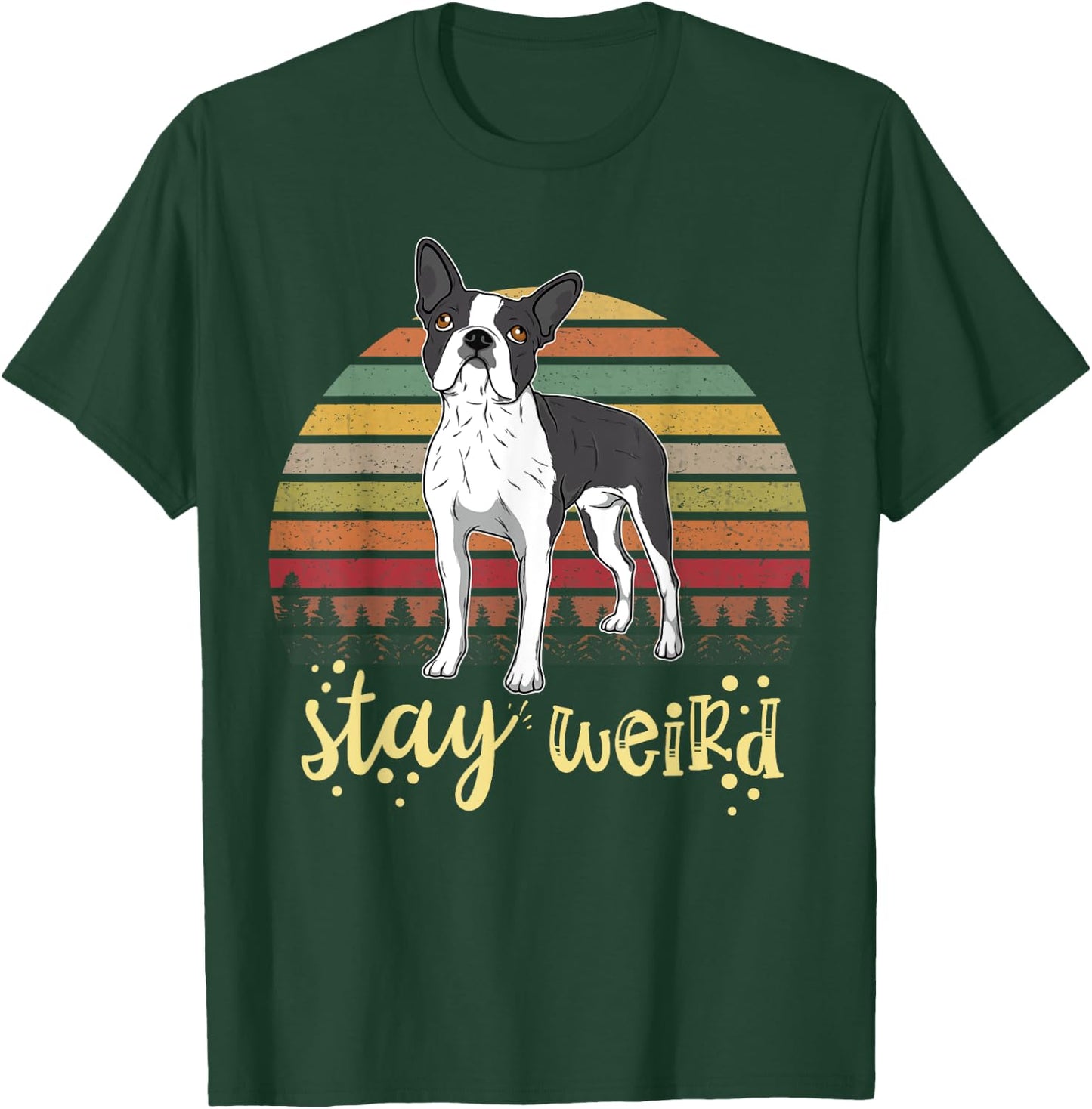 Boston Terrier Boston-Bulldog T-Shirt - T-Shirt | Forest