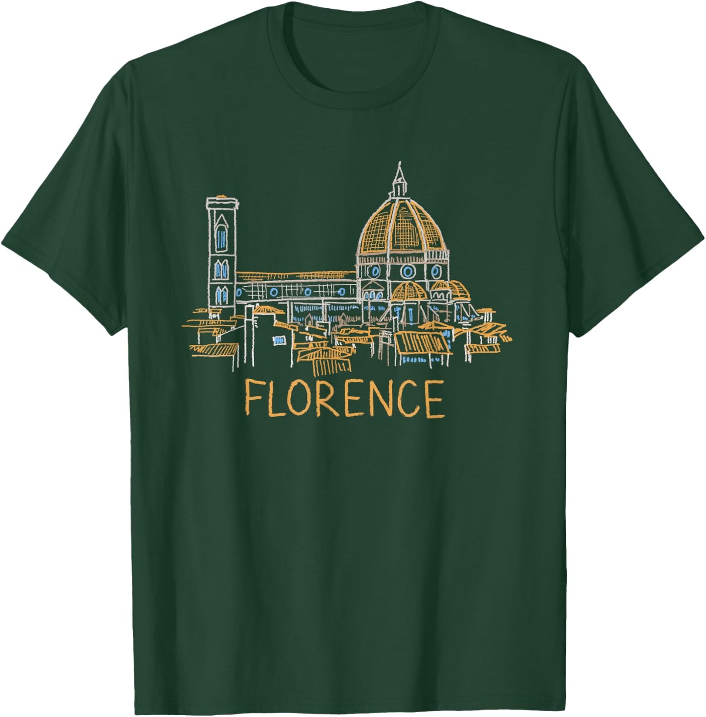 Florence Italy Art Gift Men Women T-Shirt - T-Shirt | Forest