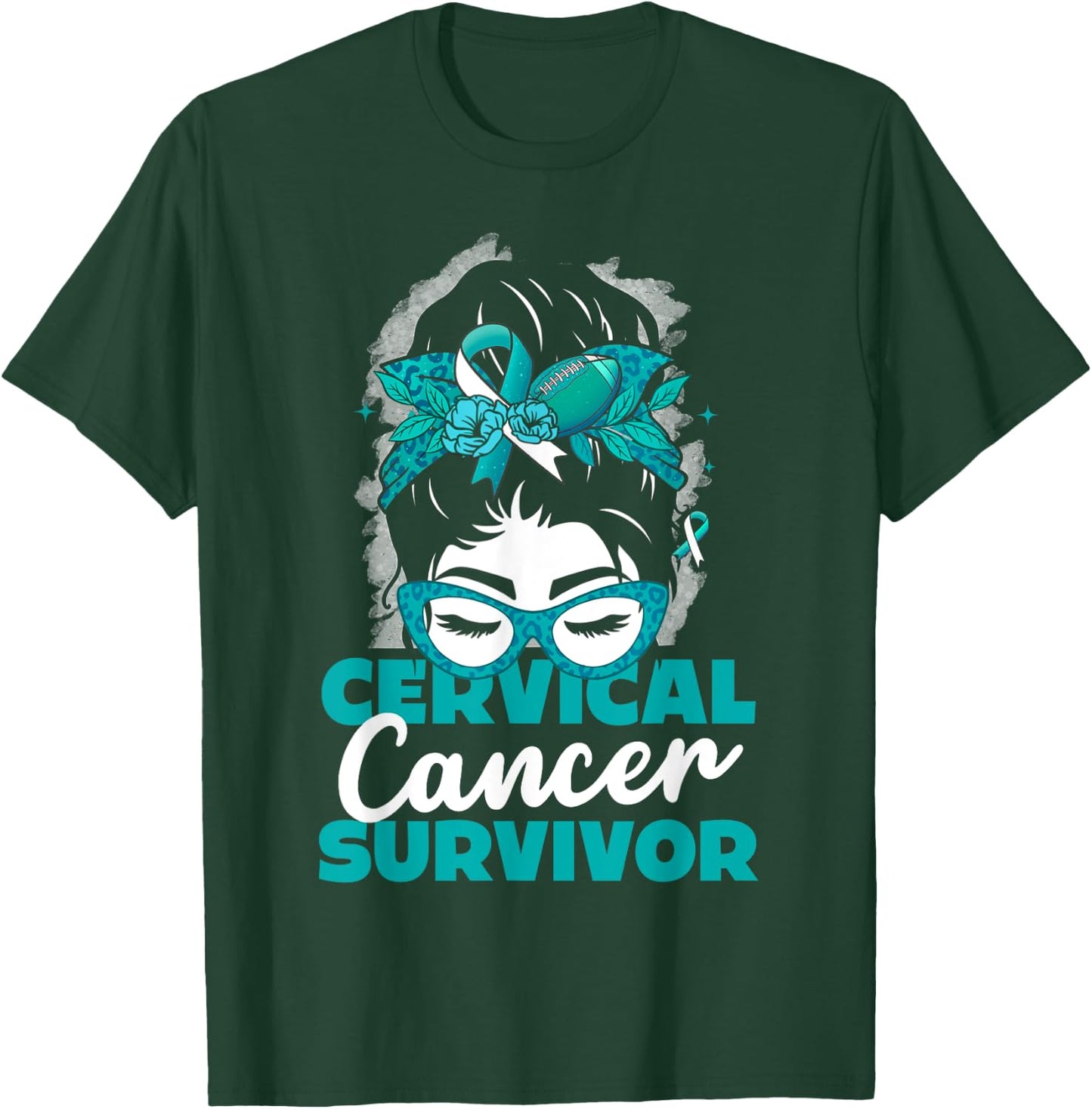 Cervical Cancer Woman Survivor Cervical Cancer T-Shirt - T-Shirt | Forest