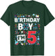 Scientist 5th Birthday Boy I'm 5 Years Science Experiments T-Shirt - T-Shirt | Forest