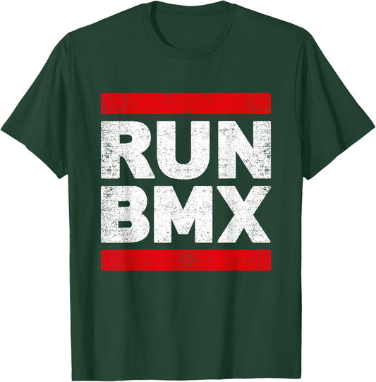 BMX Vintage Shirt Bicycle Gift Run BMX T-Shirt - T-Shirt | Forest
