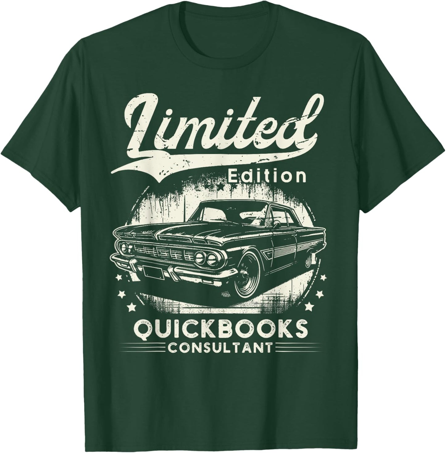 QuickBooks Consultant Job Car Birthday Worker Professional T-Shirt - T-Shirt | Forest