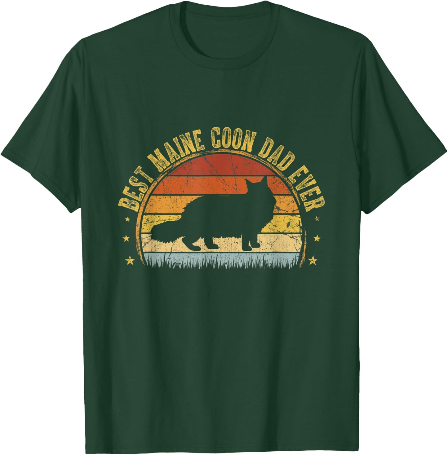 Best Maine Coon Dad Ever Outfit Father's Day Gifts T-Shirt - T-Shirt | Forest