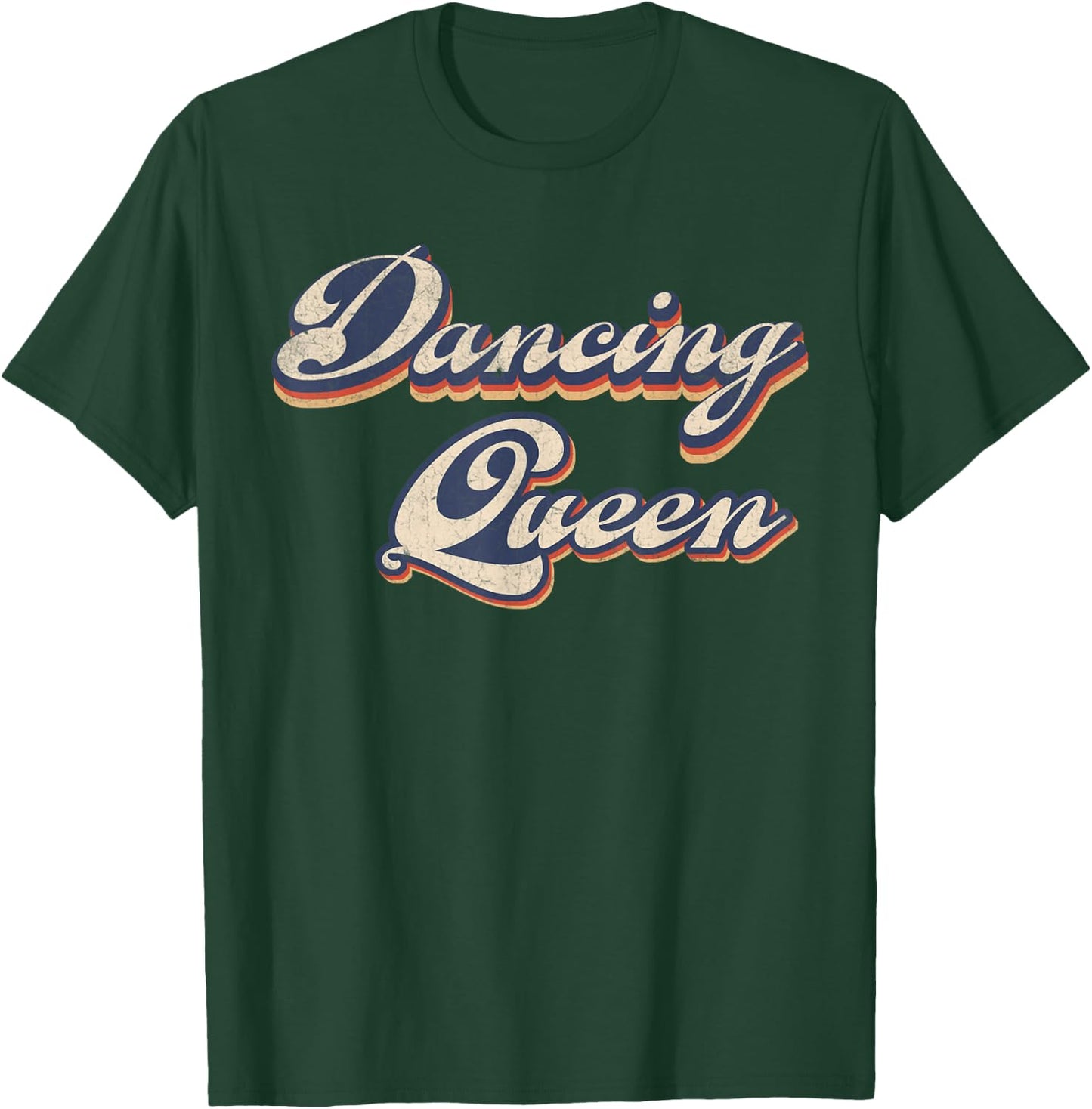 Dancing Queen Retro Dance Mom Vintage Dancing 70s T-Shirt - T-Shirt | Forest