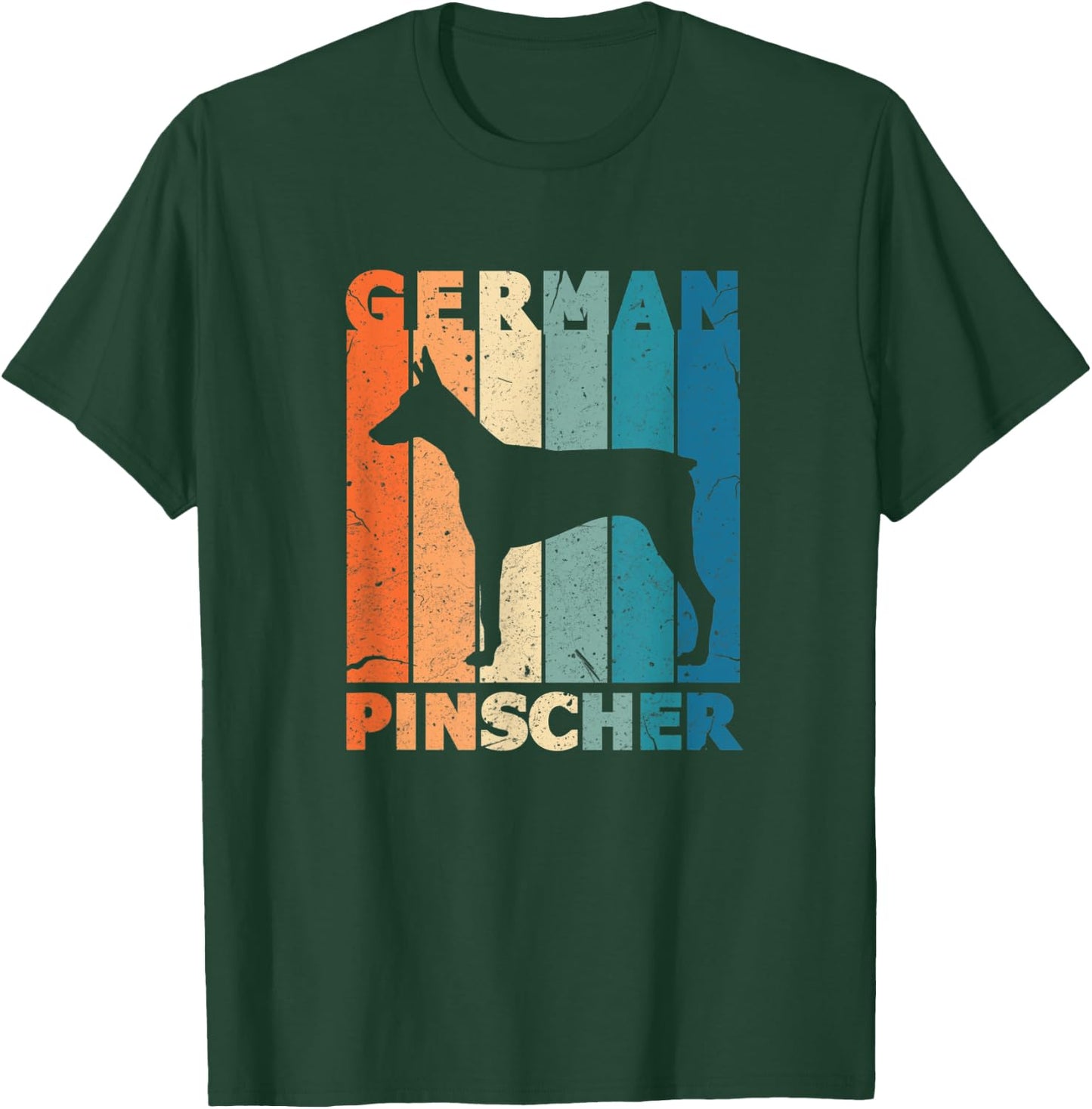 German Pinscher Vintage German Dog Owner Retro Gift Outfit T-Shirt - T-Shirt | Forest