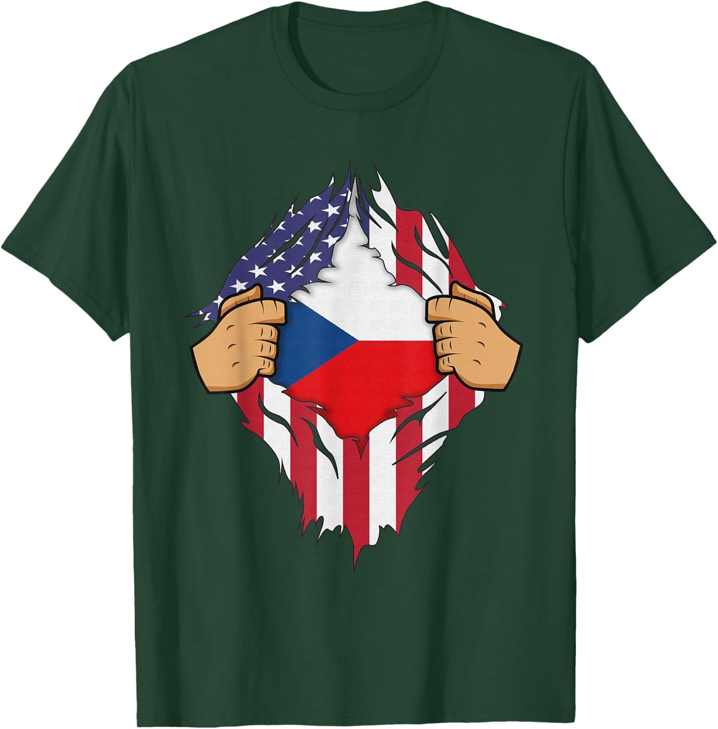 CZECH FLAG CZECH REPUBLIC Men Women Kids Gift T-Shirt - T-Shirt | Forest
