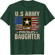 Vintage U.S Army Proud Daughter With American Flag T-Shirt - T-Shirt | Forest