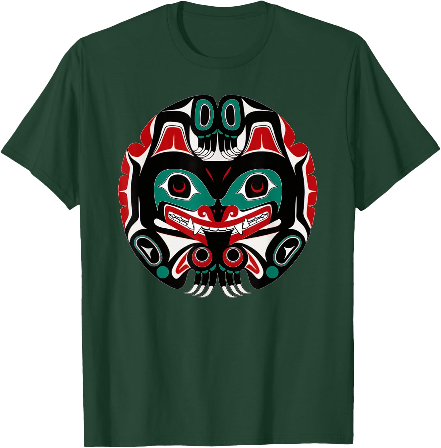 Alaska Native American Art Tlingit Eagle Tribal Bear Clan T-Shirt - T-Shirt | Forest