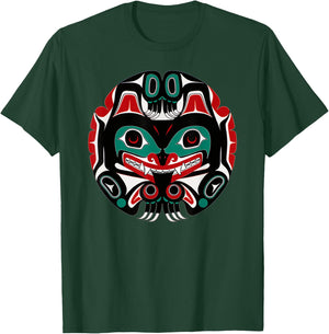 Alaska Native American Art Tlingit Eagle Tribal Bear Clan T-Shirt - T-Shirt | Forest