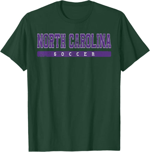 North Carolina Soccer Purple Vintage Text