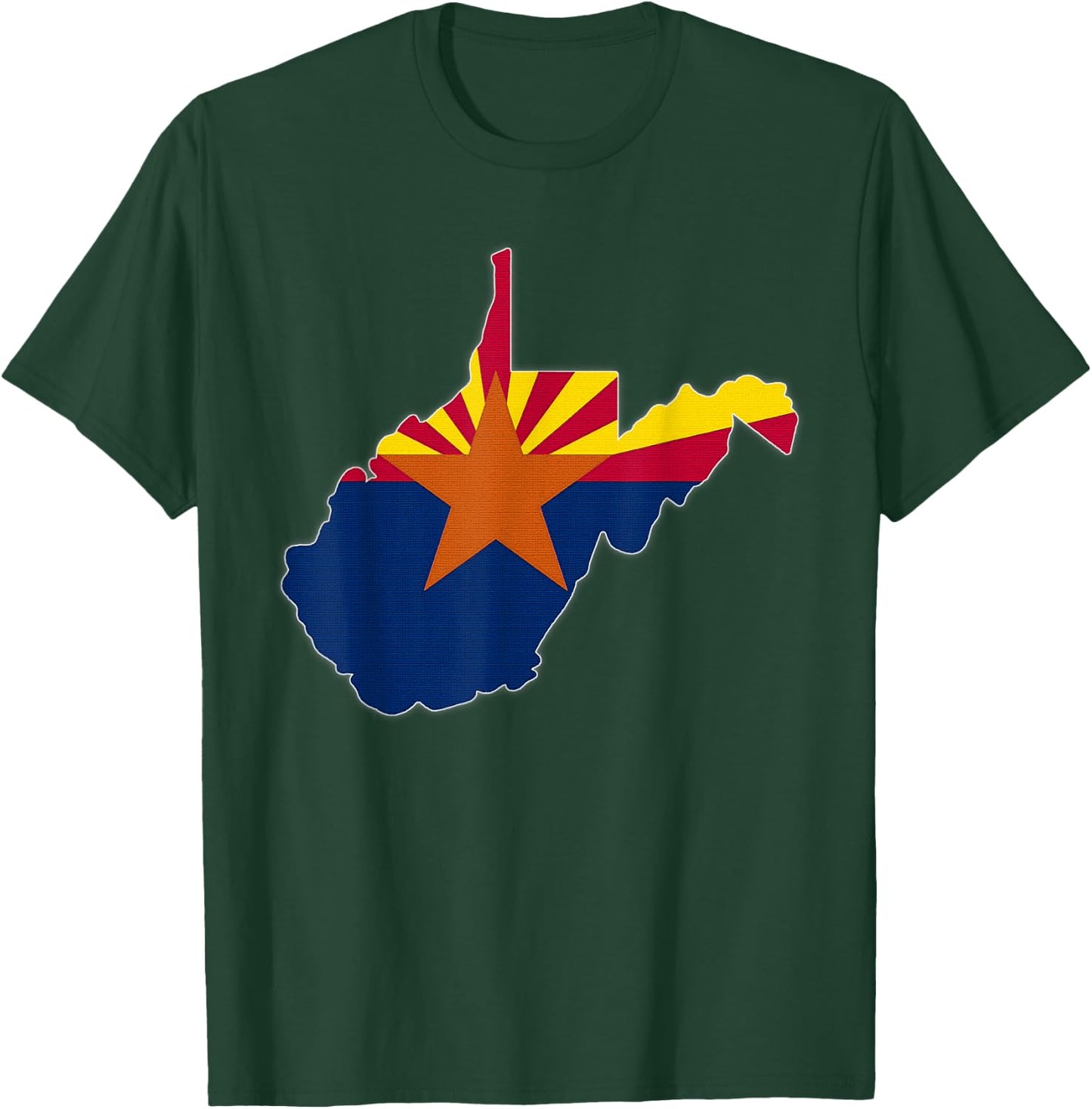 WEST VIRGINIA STATE MAP ARIZONA AZ Flag Roots Men Women Gift T-Shirt - T-Shirt | Forest