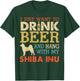 Shiba Inu Dad Drink Beer Hang With Dog Funny Men Vintage T-Shirt - T-Shirt | Forest