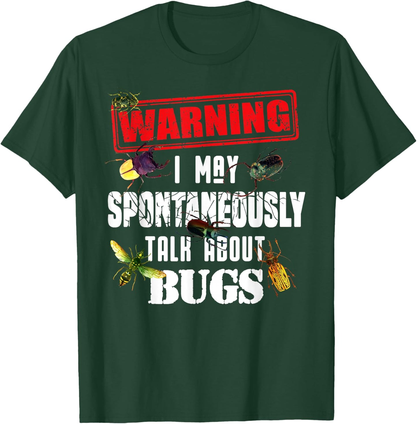 Cool Warning Talk About Bugs Funny Insect Collector Boy Gift T-Shirt - T-Shirt | Forest