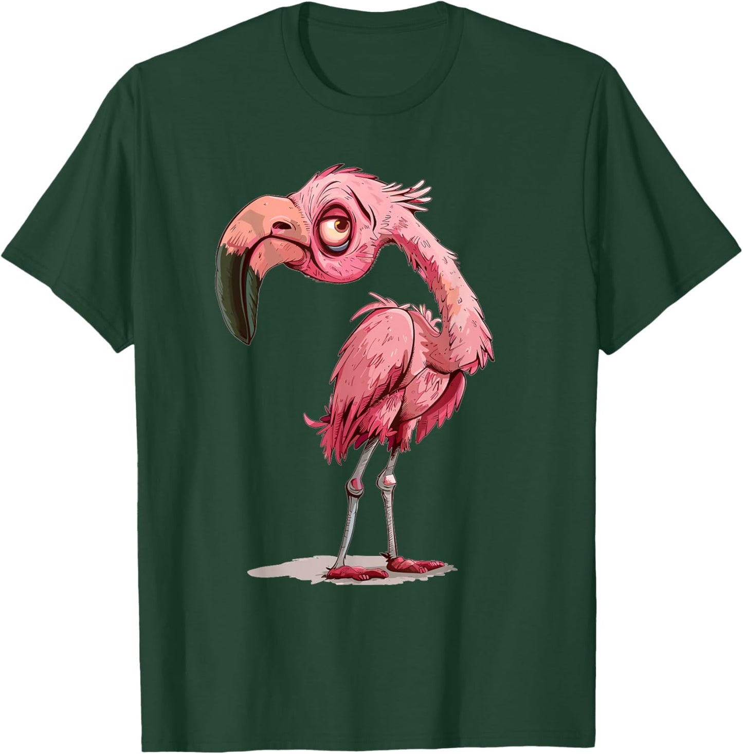 Tired Flamingo T-Shirt - T-Shirt | Forest
