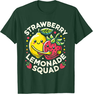 Strawberry Lemonade Squad Cute Kawaii Design T-Shirt - T-Shirt | Forest