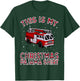 Firefighter Christmas Pajama - Fire Truck Funny Fireman Gift T-Shirt - T-Shirt | Forest