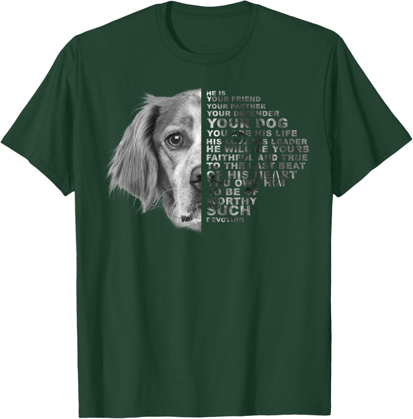 He Is Your Friend Your Partner Your Dog Brittany Spaniel Women Kids T-Shirt - T-Shirt | Forest