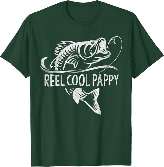 Reel Cool Pappy Fishing Gifts Pappy Father's Day T-Shirt - T-Shirt | Forest