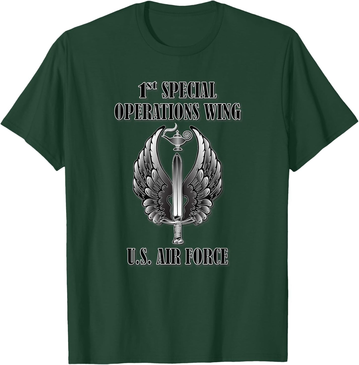 1st Special Operations Wing (Front Design) T-Shirt - T-Shirt | Forest