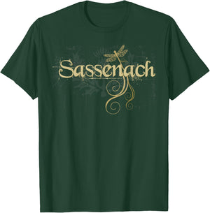 Sassenach Dragonfly Scottish Gift | Retro T-Shirt - T-Shirt | Forest