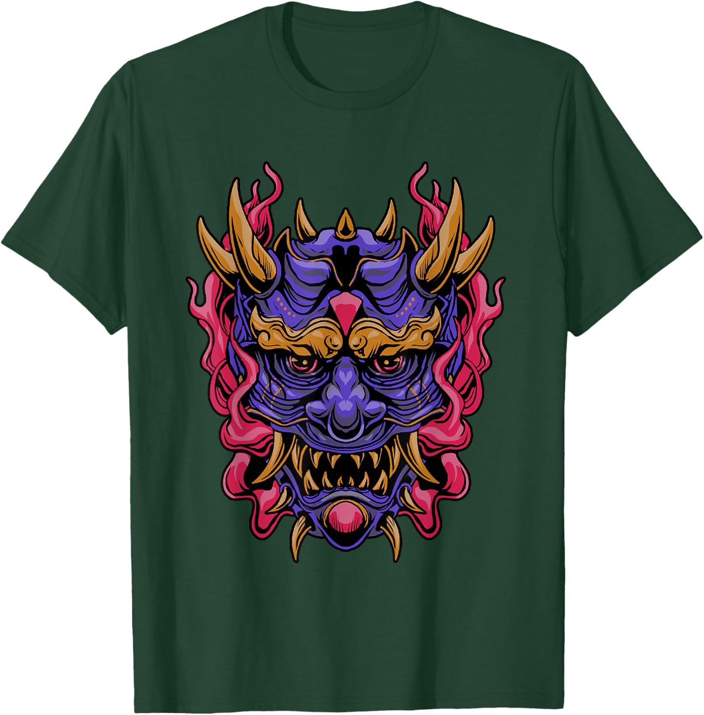 Oni Demon Japanese Devil T-Shirt - T-Shirt | Forest