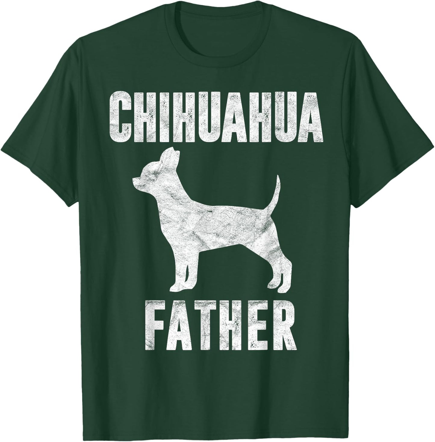 Vintage Chihuahua Dad Gift Chi-chi Father Dog Papa Pet Lover T-Shirt - T-Shirt | Forest