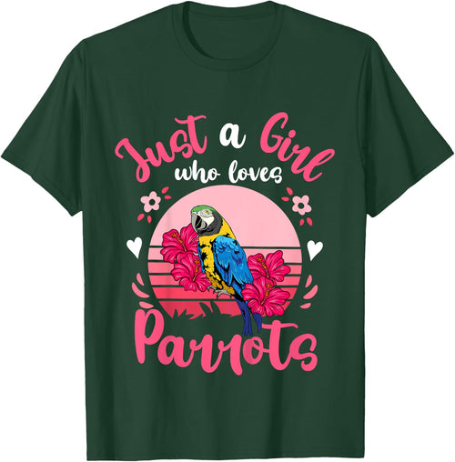 Kids Parrot Just a Girl Who Loves Parrots