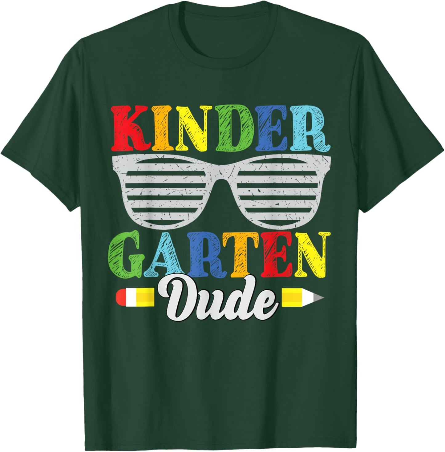 Kindergarten Dude Funny Back To School Kids Toddlers T-Shirt - T-Shirt | Forest