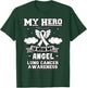 My hero is now my angel lung cancer awareness T-Shirt - T-Shirt | Forest