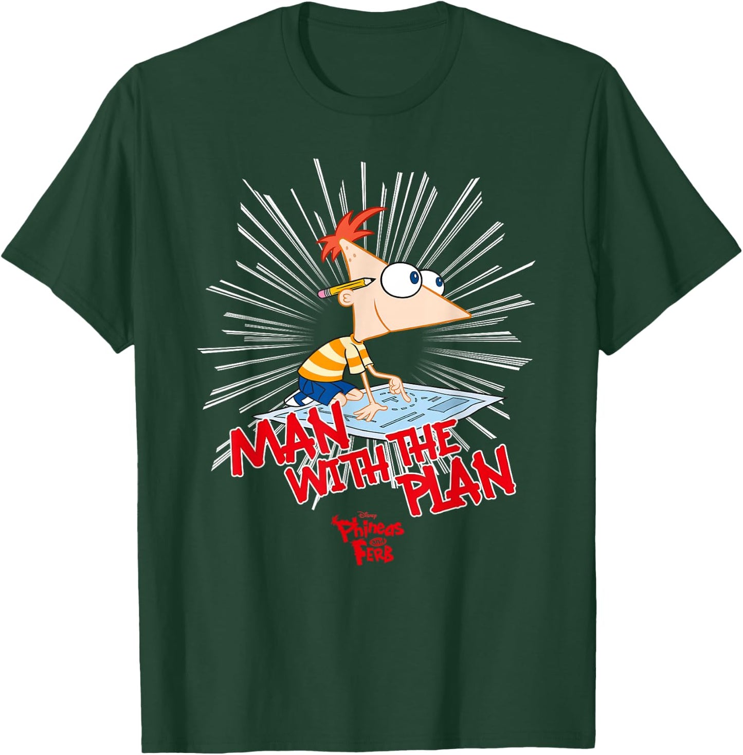 Disney Phineas and Ferb The Plan Man T-Shirt - T-Shirt | Forest